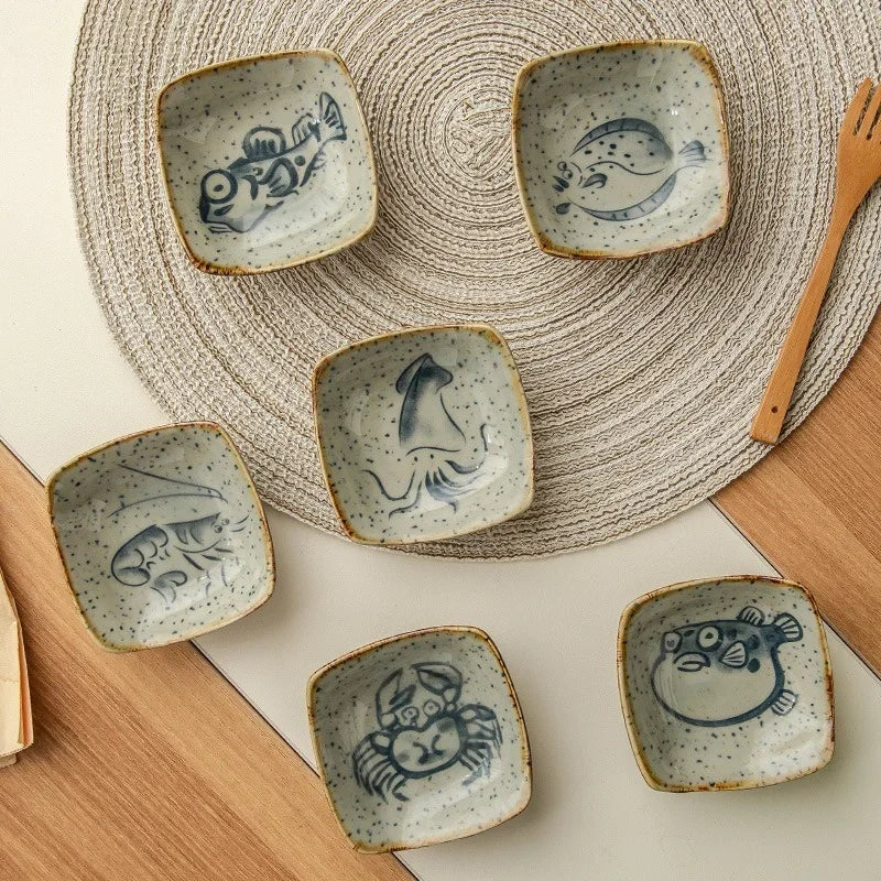 Artisan Rustic Ceramic Plates Set 0