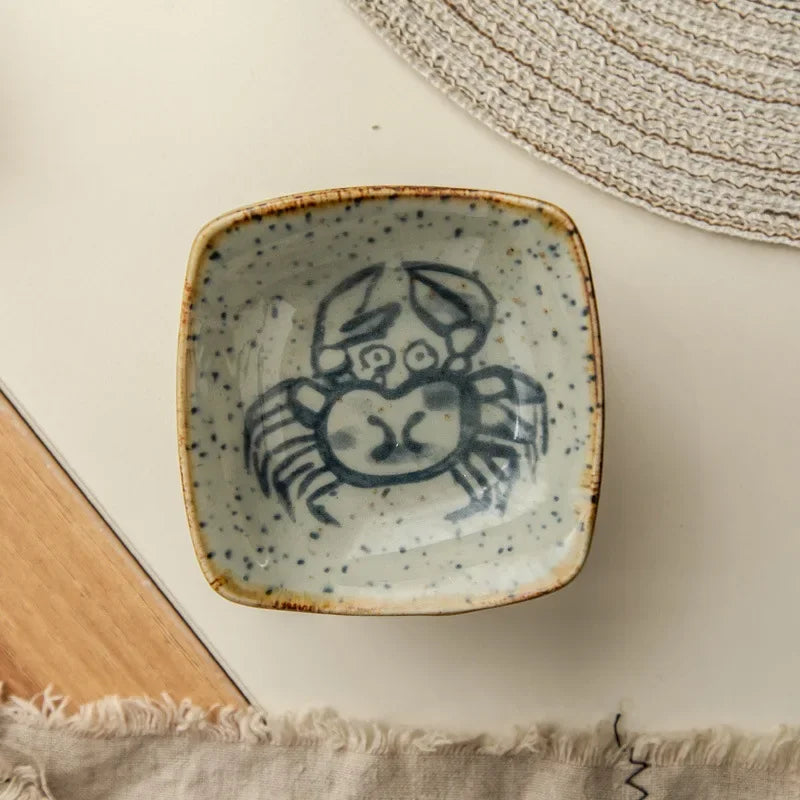 Artisan Rustic Ceramic Plates Set 7