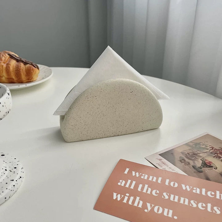 Artisan Speckled Ceramic Napkin Holder for Table 1