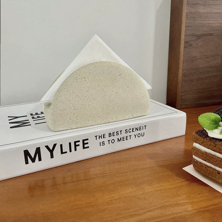 Artisan Speckled Ceramic Napkin Holder for Table 4