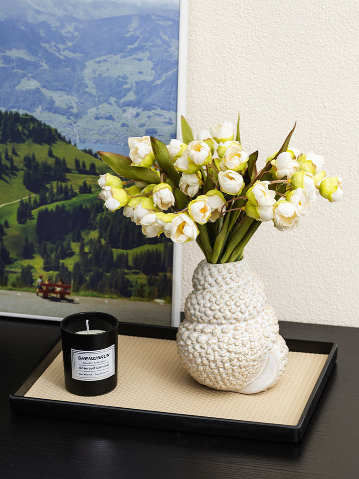 Artisan Textured Ceramic Vase 0