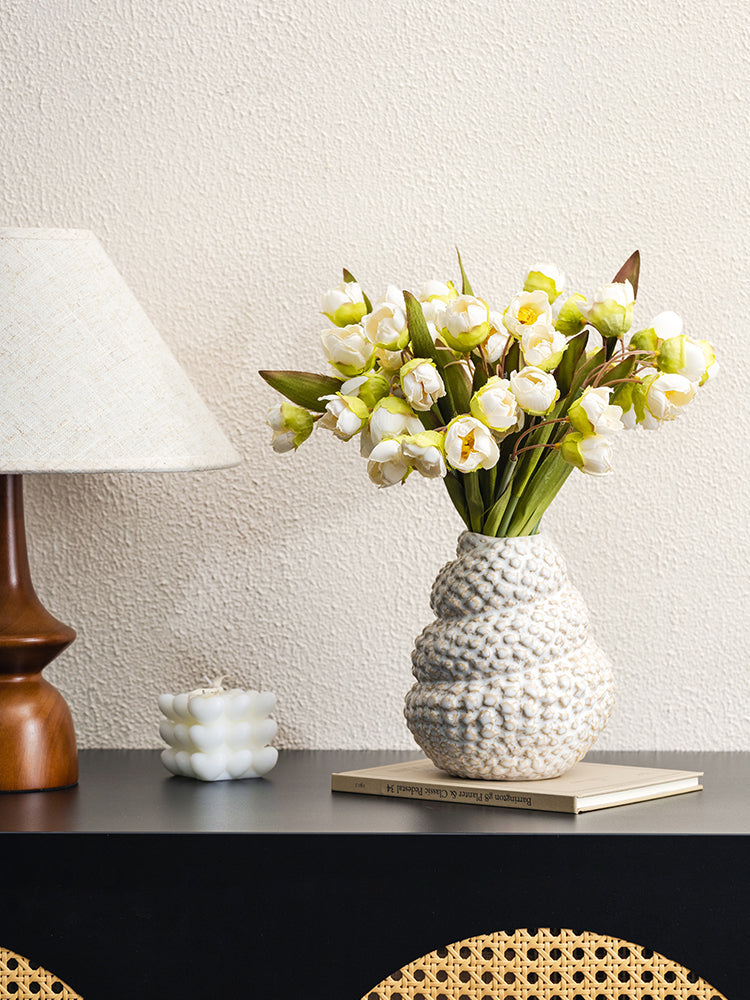 Artisan Textured Ceramic Vase 3