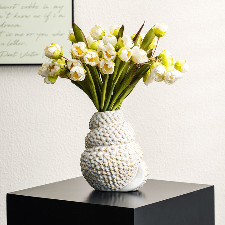 Artisan Textured Ceramic Vase 4