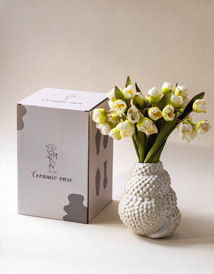 Artisan Textured Ceramic Vase 5