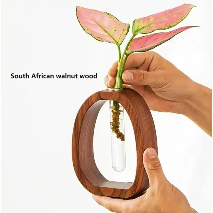 Artisan Walnut Flower Vase 0