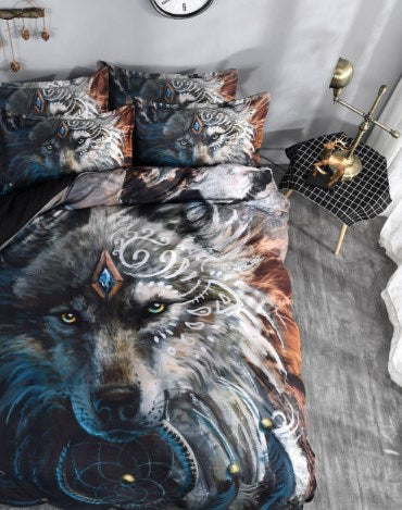 Artisan Wolf Print Bedding Set 9
