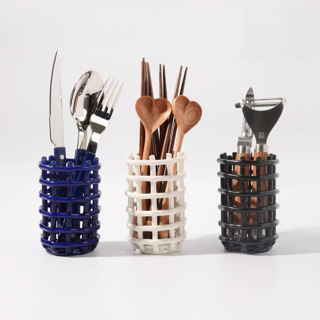 Artisan Woven Ceramic Caddy 1