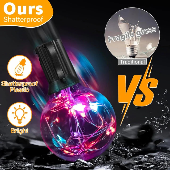 G40 Globe String Lights color modes