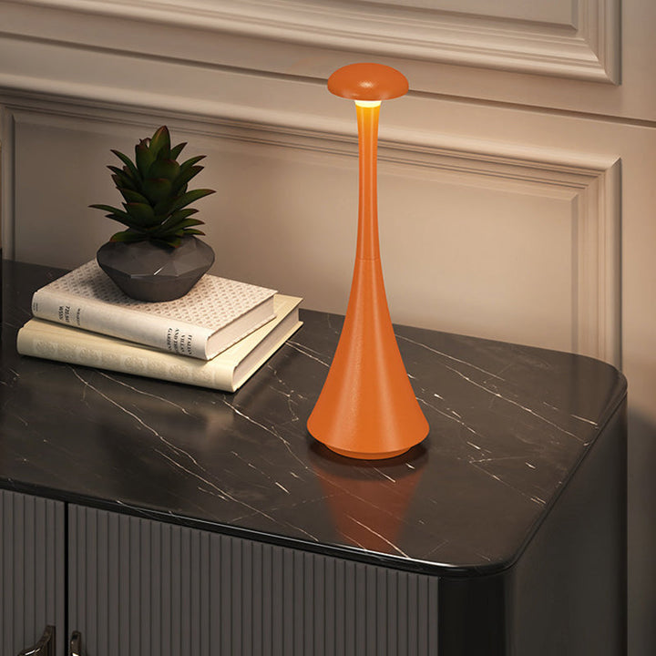 Cordless Hourglass Table Lamp touch control detail