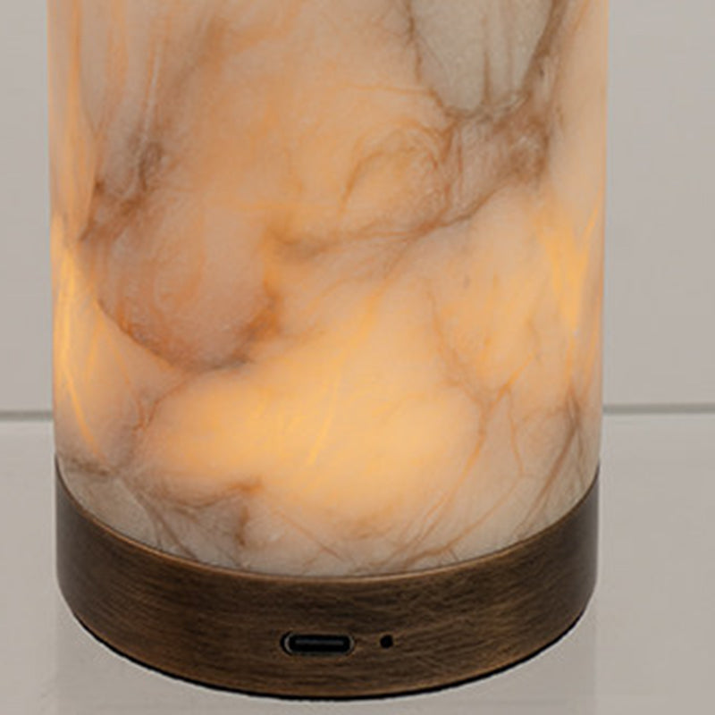 Alabaster Stone Lamp side view