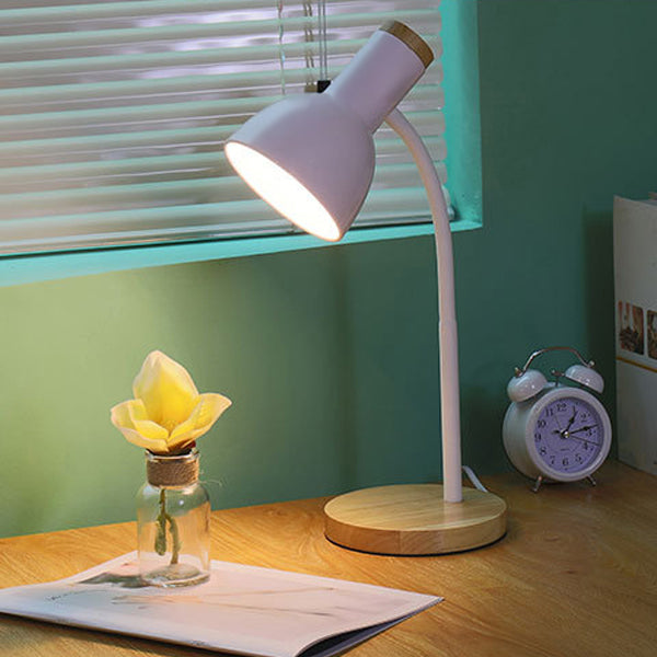 Wood-Base Gooseneck Desk Lamp color variants