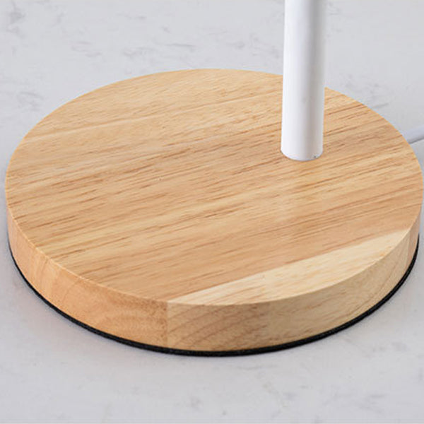 Wood-Base Gooseneck Desk Lamp bulb detail