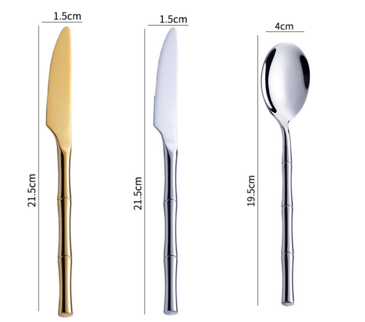 Bamboo Handle Cutlery Set