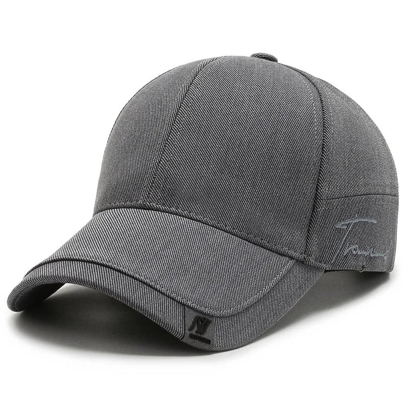 Khaki Embroidered Twill Baseball Cap front view