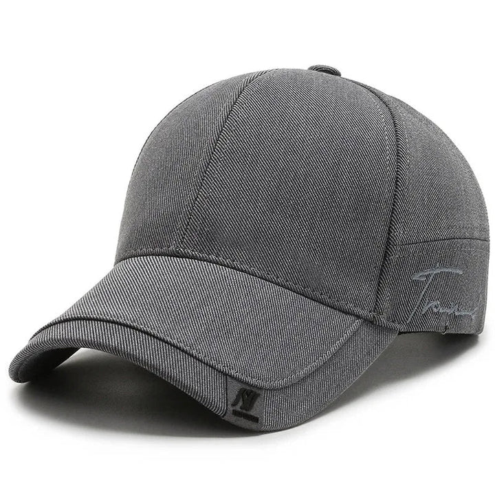 Khaki Embroidered Twill Baseball Cap front view