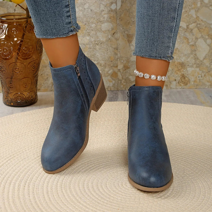 Black Cutout Ankle Boots 1