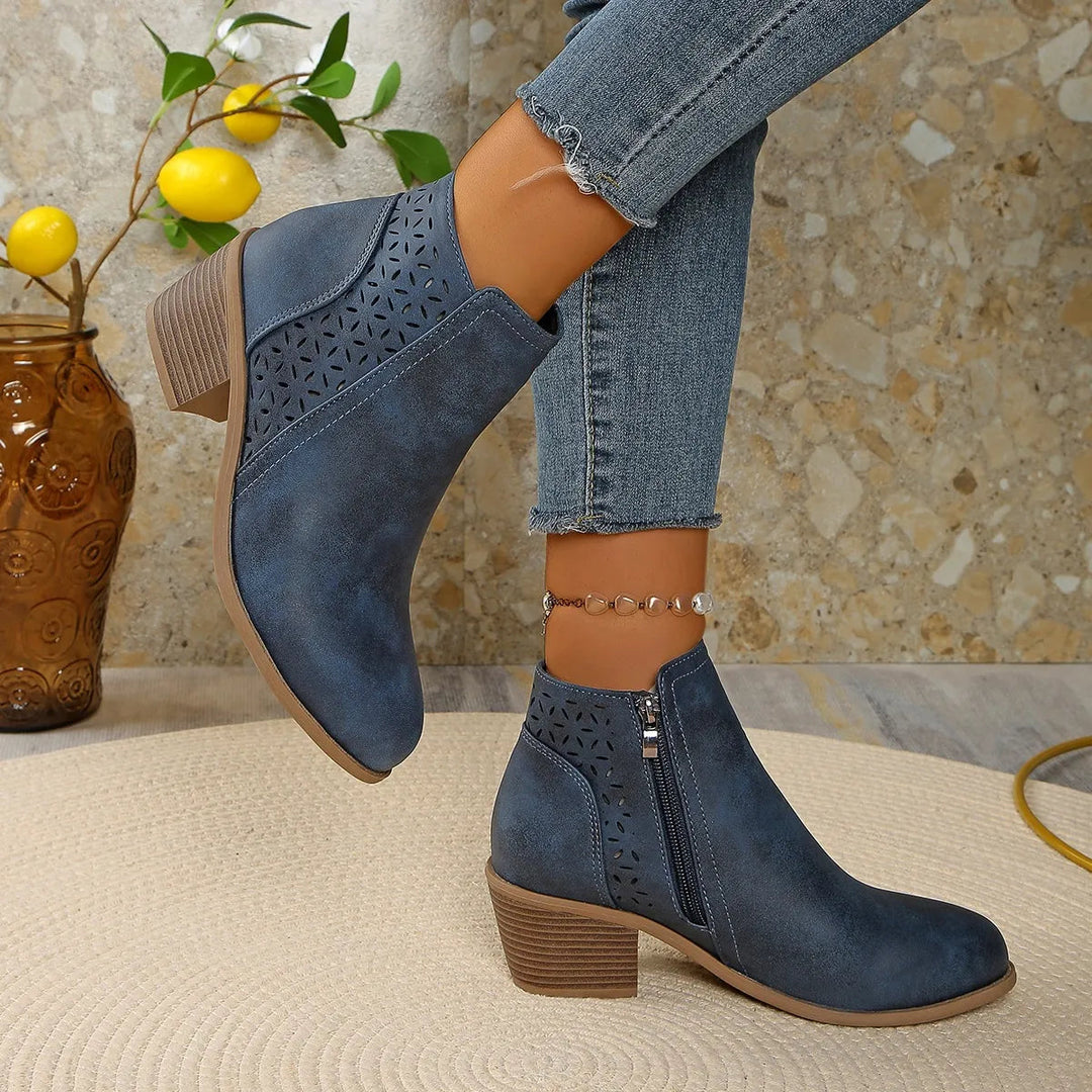 Black Cutout Ankle Boots 3