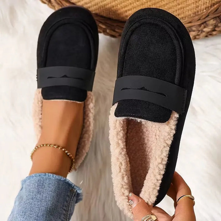 Black Penny Loafers for Women 0