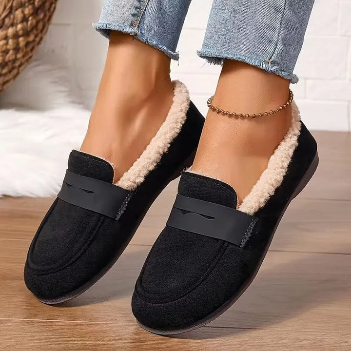 Black Penny Loafers for Women 2