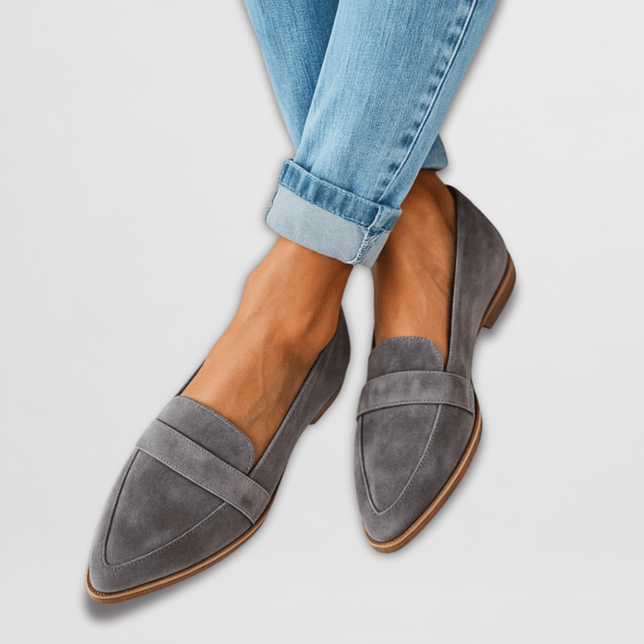 Black Pointed Toe Loafers for Women 1