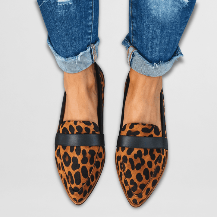 Black Pointed Toe Loafers for Women 3