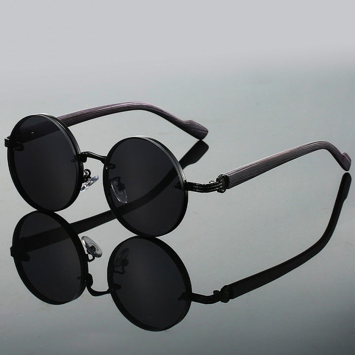 Obsidian Black Metal Frame Sunglasses front view
