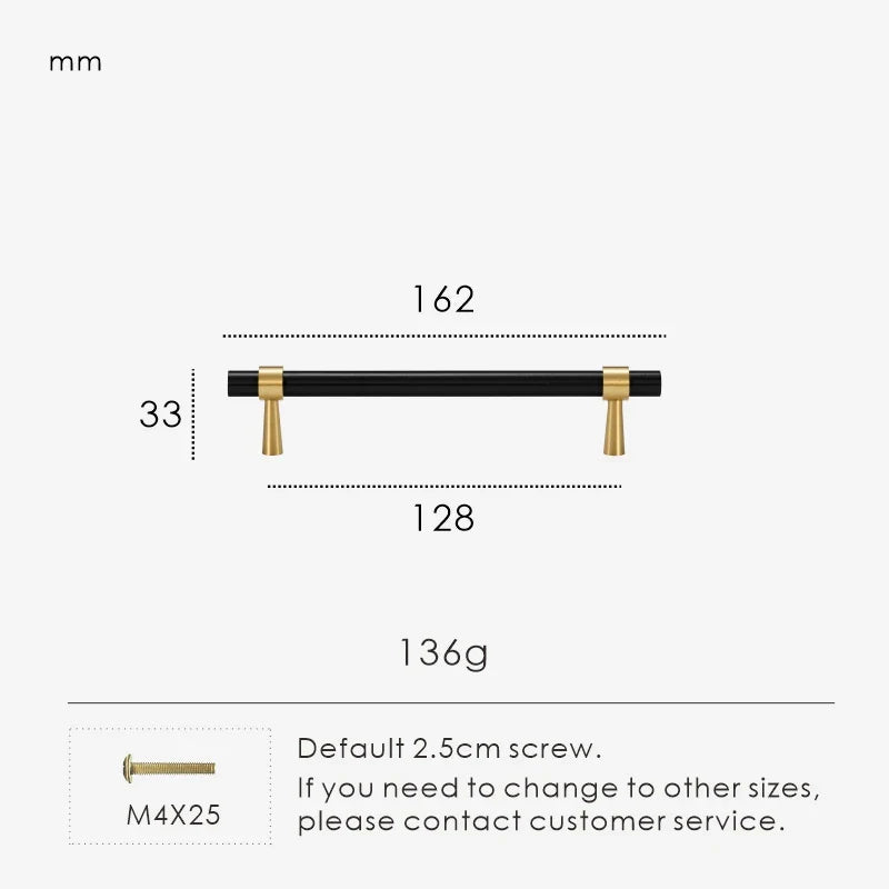 Black Brass Stepped Ring Cabinet Pull 6.37 inch