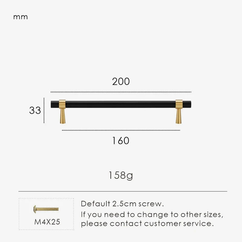 Black Brass Stepped Ring Cabinet Pull 7.87 inch