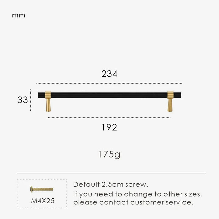 Black Brass Stepped Ring Cabinet Pull 9.21 inch