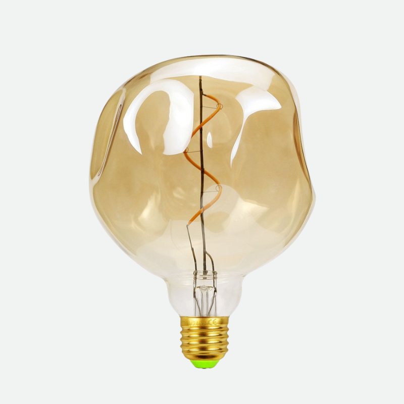 Amber Glass LED Edison Bulb in fixture lifestyle