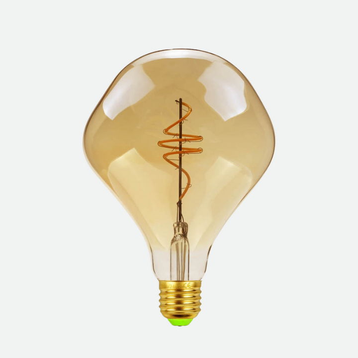 Amber Glass LED Edison Bulb glass texture detail
