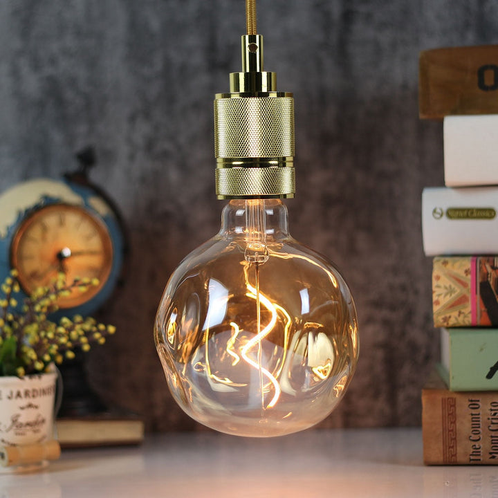 Amber Glass LED Edison Bulb front view alternate