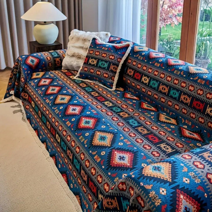 Bohemian Chenille Couch Cover 1