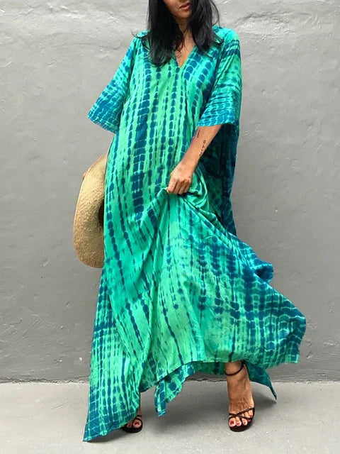 Bohemian Tie-Dye Maxi Dress 0