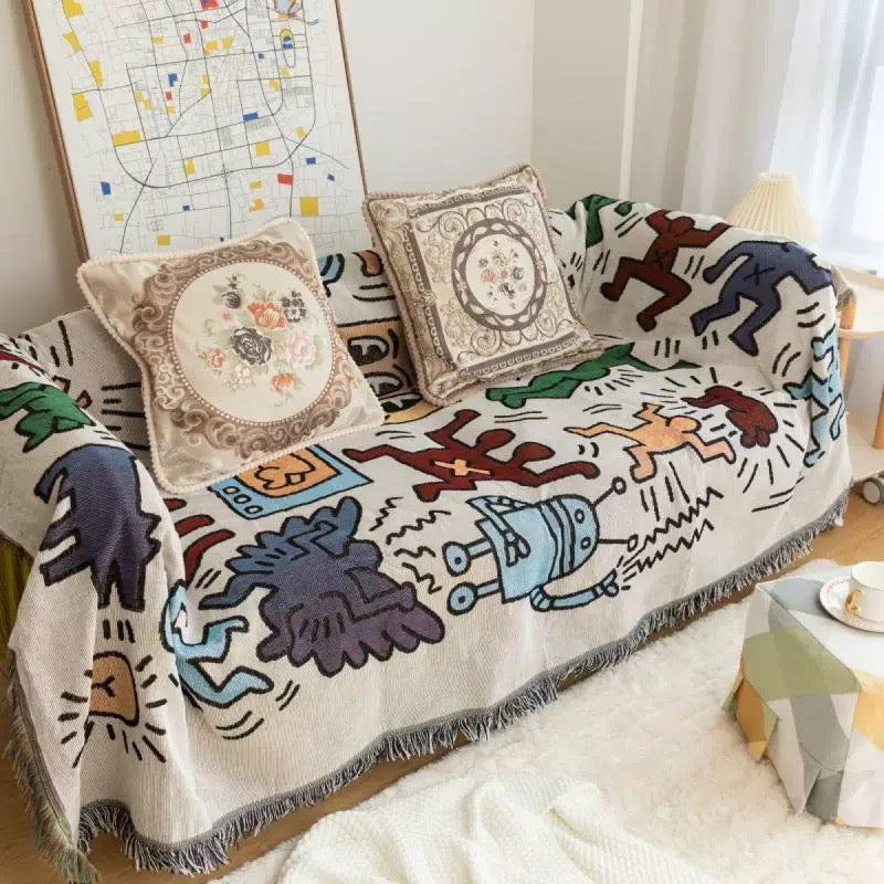 Bold Jacquard Art Throw 0