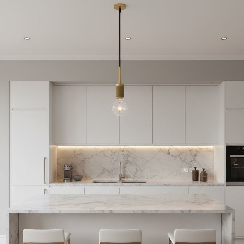 Brass Glass Pendant Light 1
