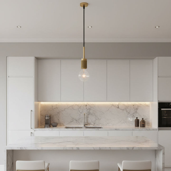 Brass Glass Pendant Light 1