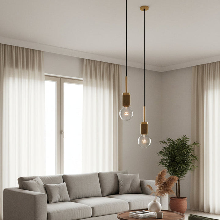 Brass Glass Pendant Light 3