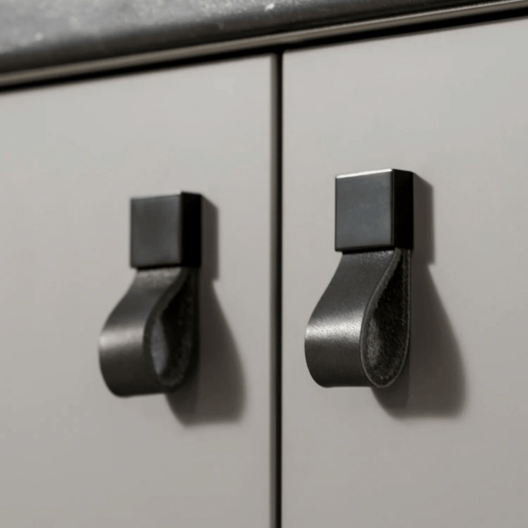 Brass Leather Cabinet Handle 0