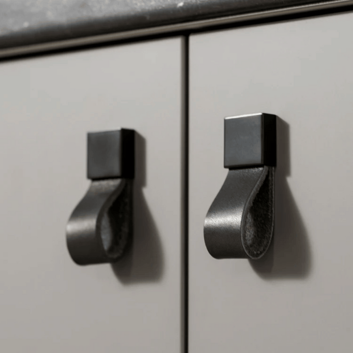 Brass Leather Cabinet Handle 0