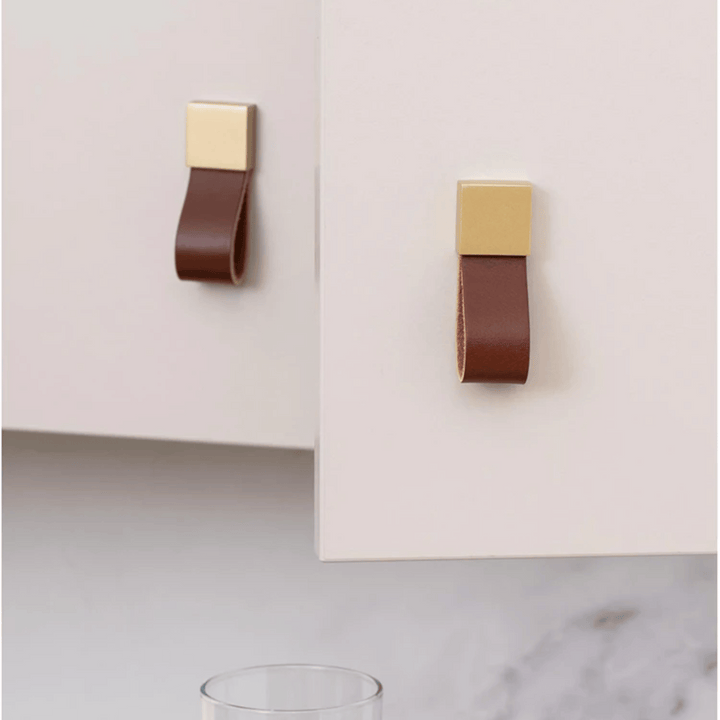 Brass Leather Cabinet Handle 4