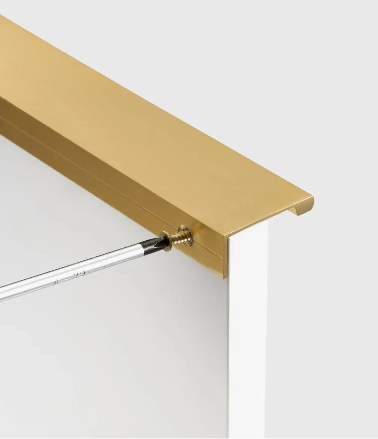 Brushed Brass Edge Cabinet Pull