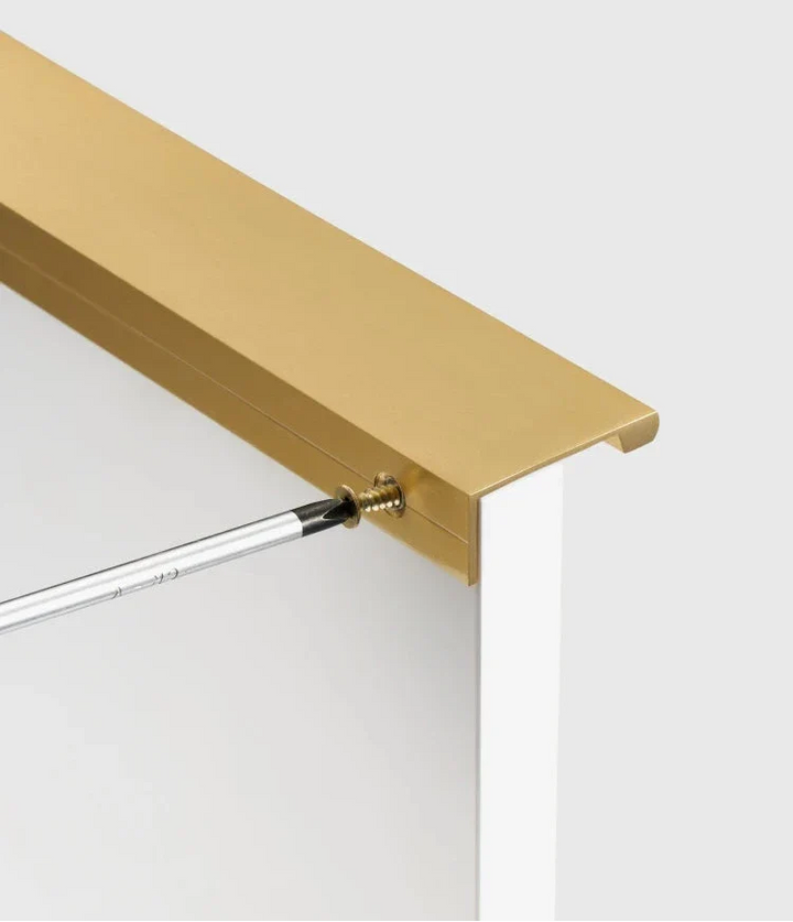 Brushed Brass Edge Cabinet Pull