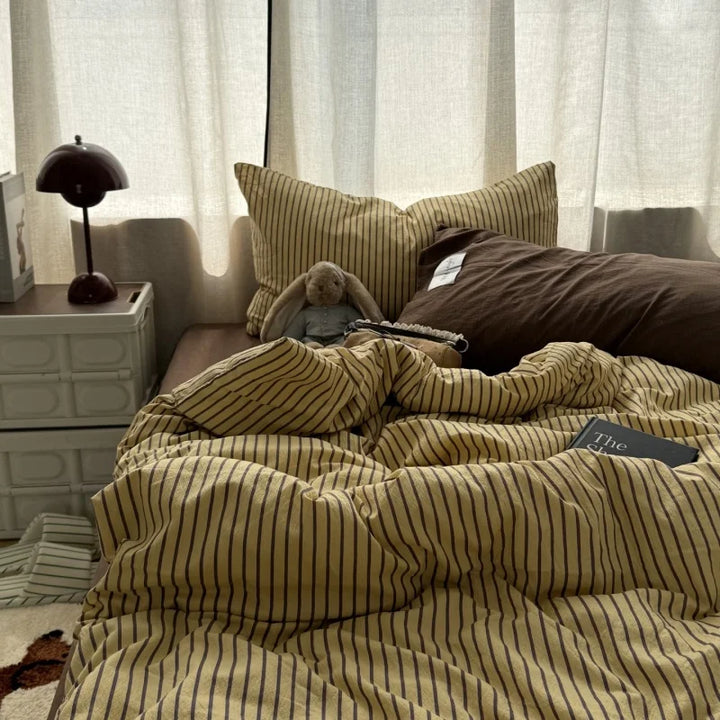 Calm Cotton Stripe Duvet Set 0