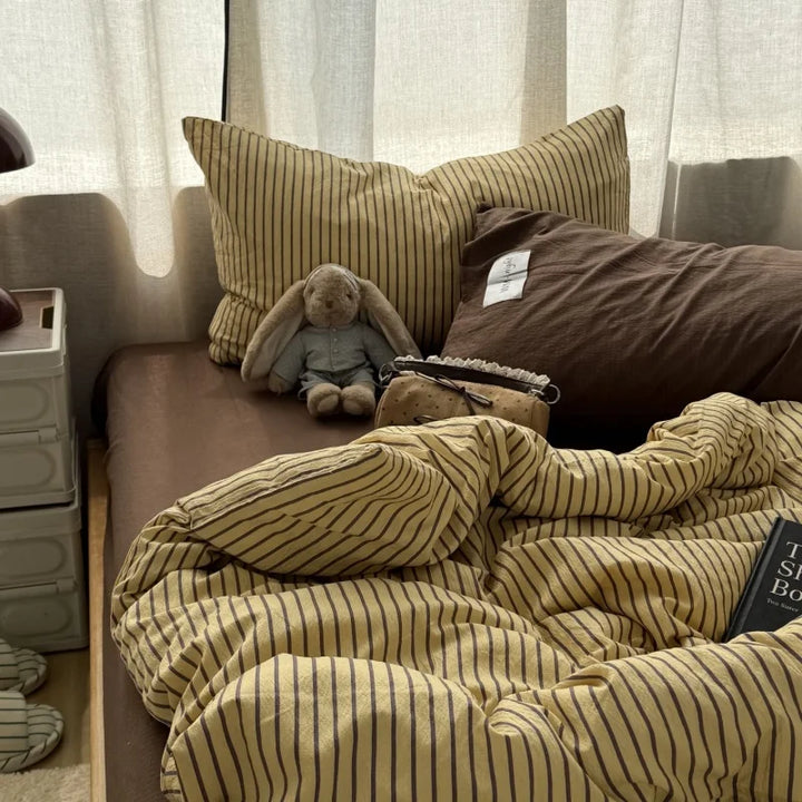 Calm Cotton Stripe Duvet Set 1