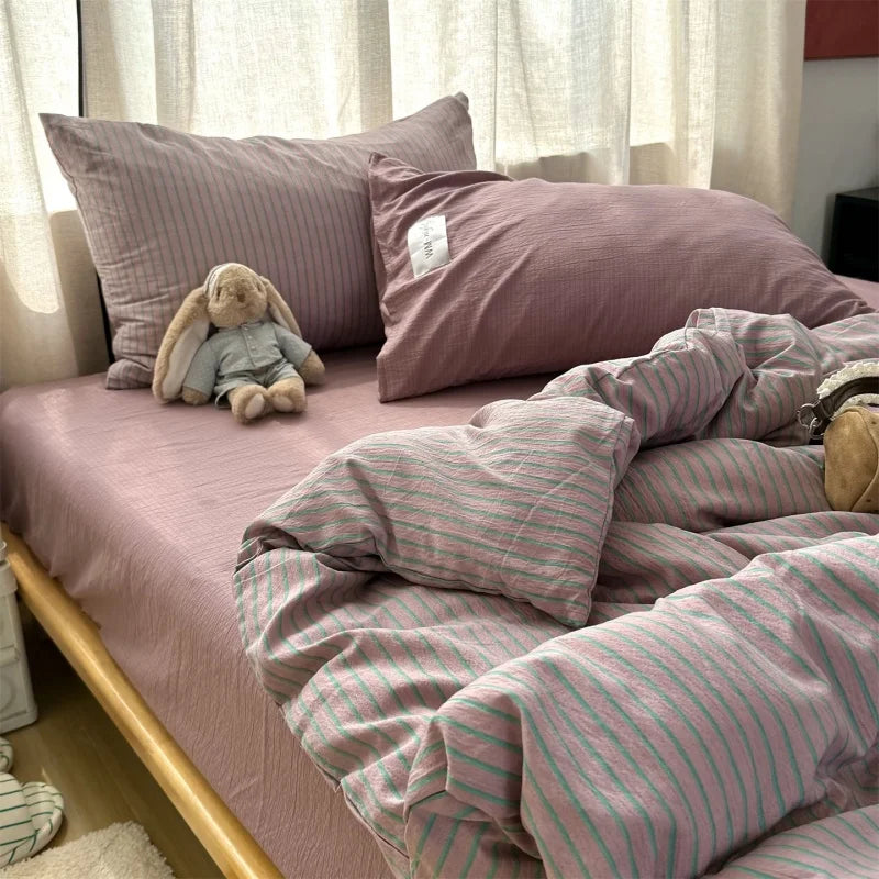 Calm Cotton Stripe Duvet Set 5