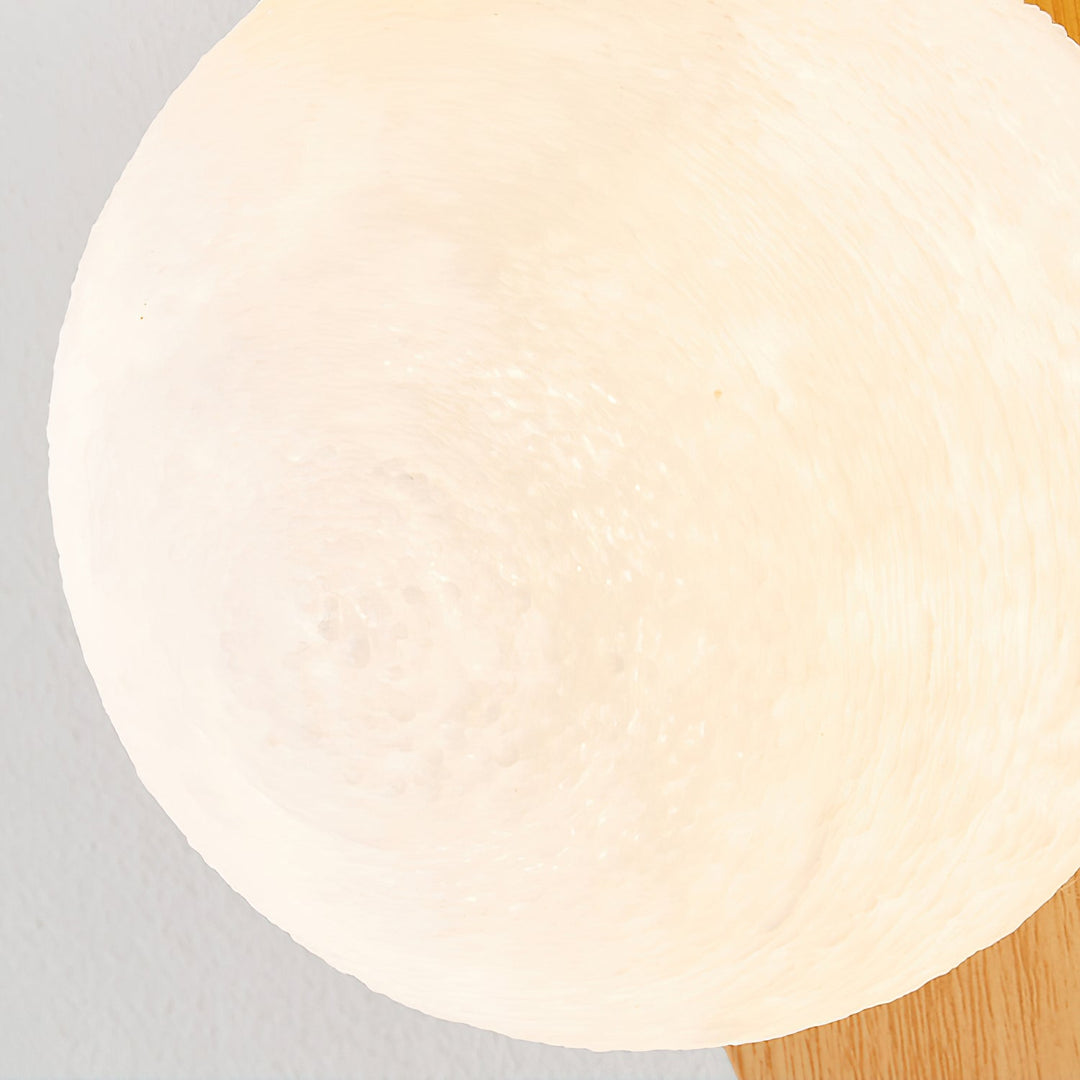 Faux-Wood Curved Arm Sconce