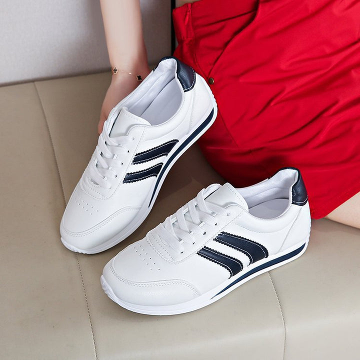 Casual Lace-Up Sneakers with Striped Detailing 0