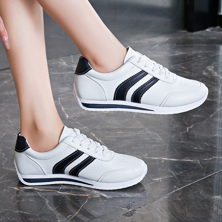Casual Lace-Up Sneakers with Striped Detailing 1