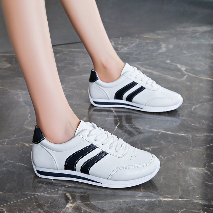 Casual Lace-Up Sneakers with Striped Detailing 2